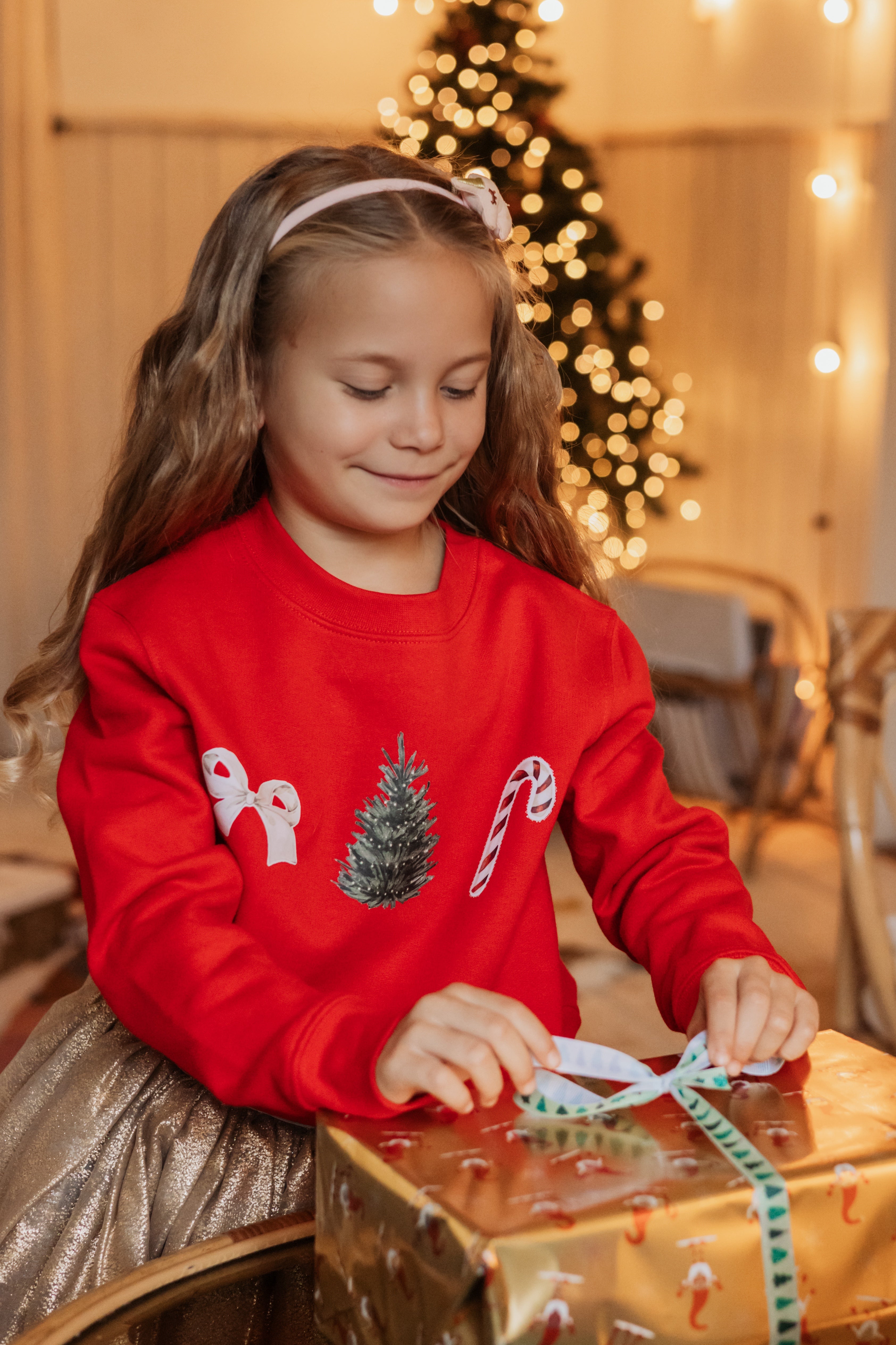 Kinder Pullover Xmas Symbolen